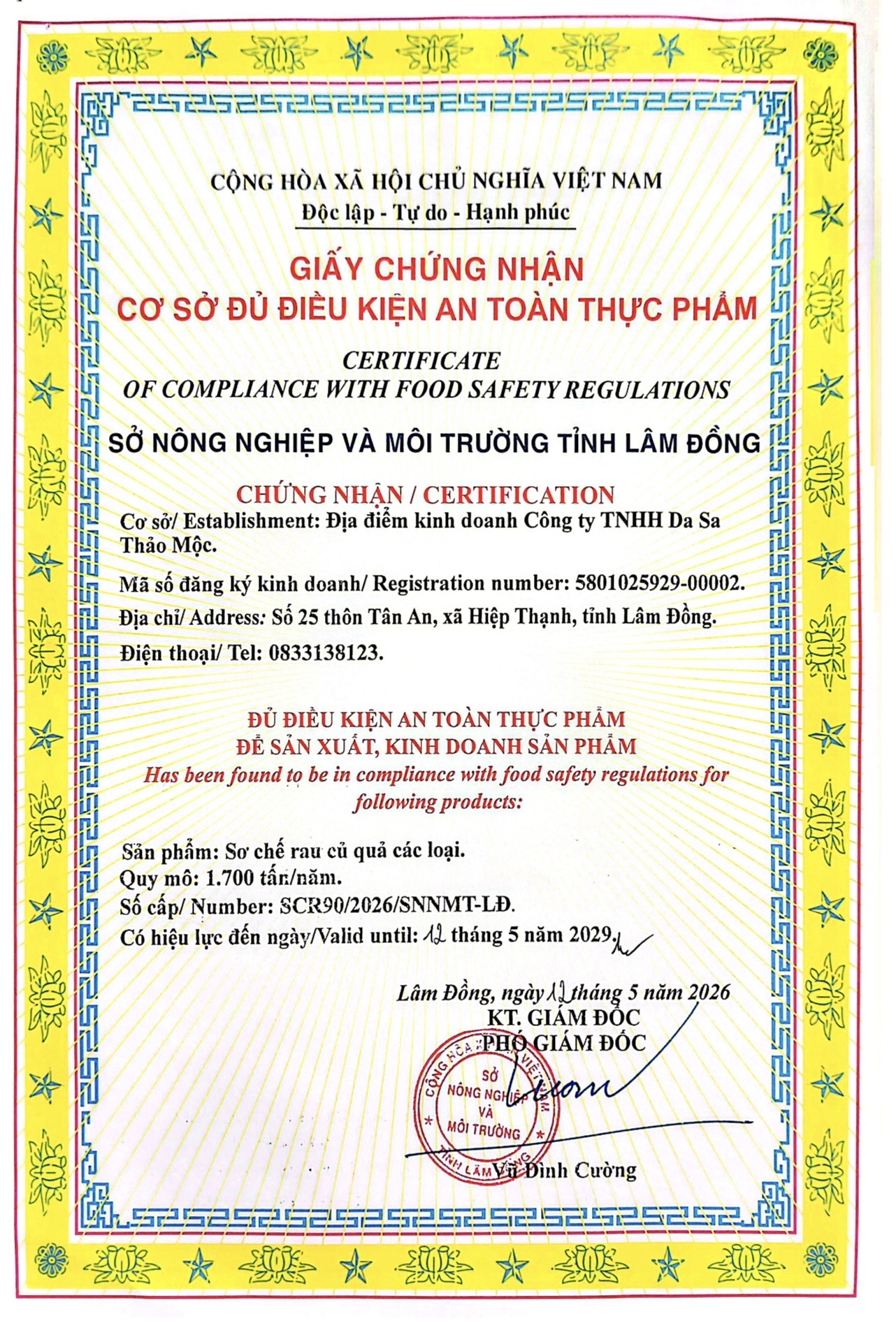 Công Ty TNHH Da Sa Thảo Mộc
